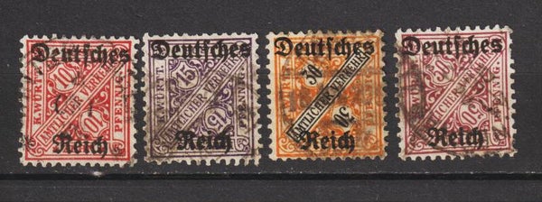 MiNr. D 58, D 59, D 61, D 63 gestempelt, alle geprüft