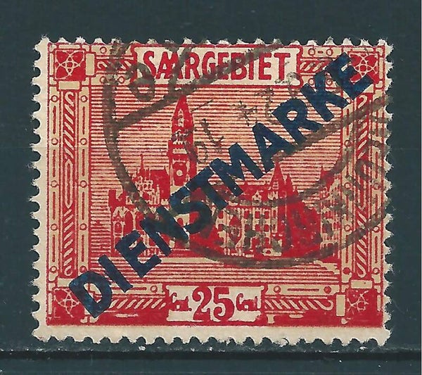 Saar MiNr. D 6 gestempelt, Abart