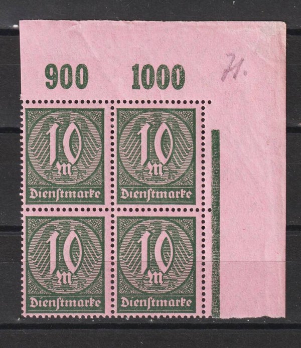 MiNr. D 68 postfrische ** Bogenecke
