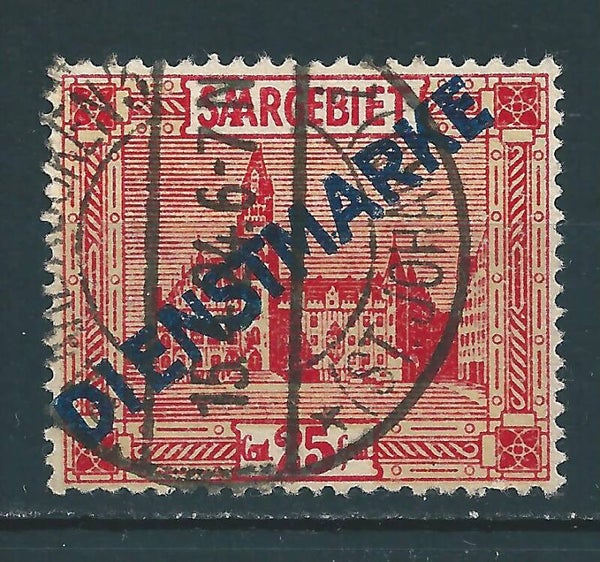 Saar MiNr. D 6 gestempelt, Plattenfehler II