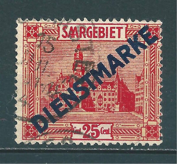 Saar MiNr. D 6 gestempelt, Plattenfehler V  (sab31)