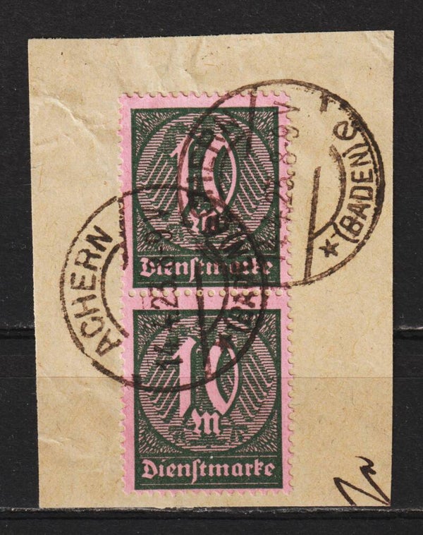 MiNr. D 68 Briefstück ACHERN (BADEN)