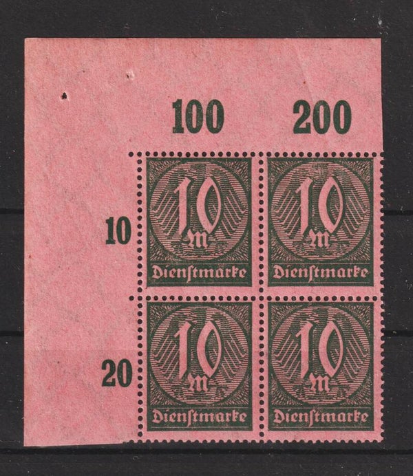 MiNr. D 71 postfrische **  Oberrand Bogenecke