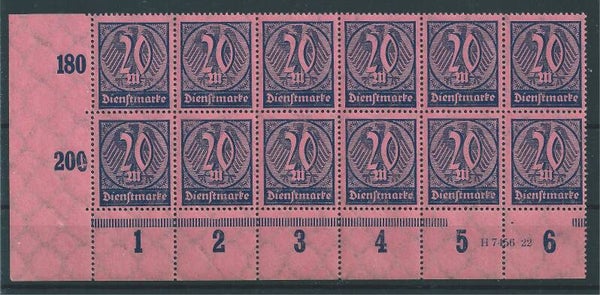 MiNr. D 72 HAN H 7456.22 postfrisch ** Bogenecke