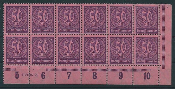 MiNr. D 73 HAN H 8006.22 postfrisch ** Bogenecke