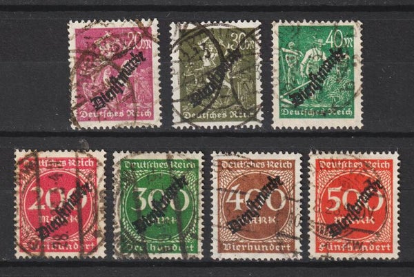 MiNr. D 75-81 gestempelt, geprüft