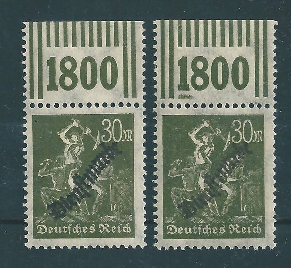 Minr. D 76 postfrisch ** Oberrand, Abart