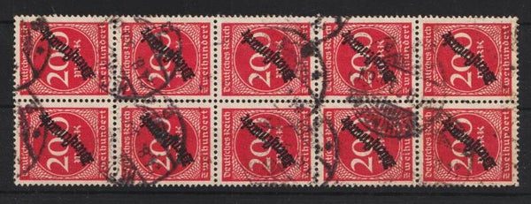 D 78 gestempelter 10er Block