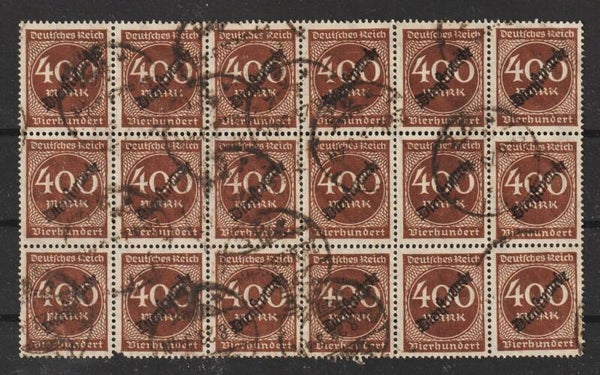 D 80 gestempelt 18ner Block, selten