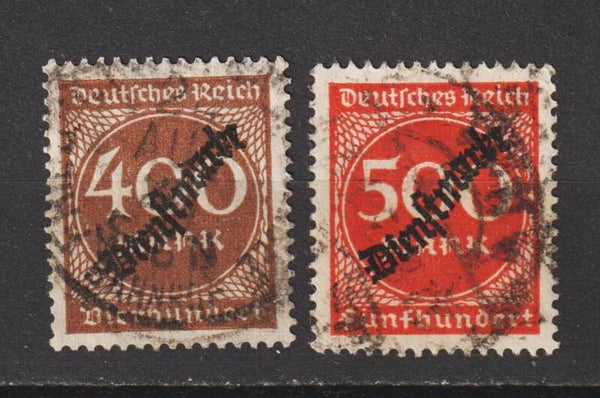 MiNr. D 80 und 81 gestempelt