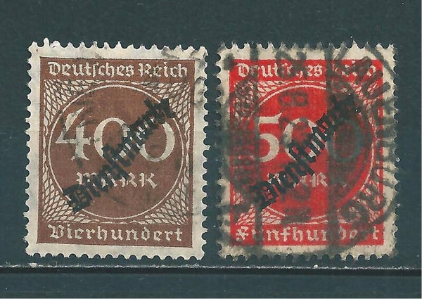 MiNr. D 80 und 81 gestempelt