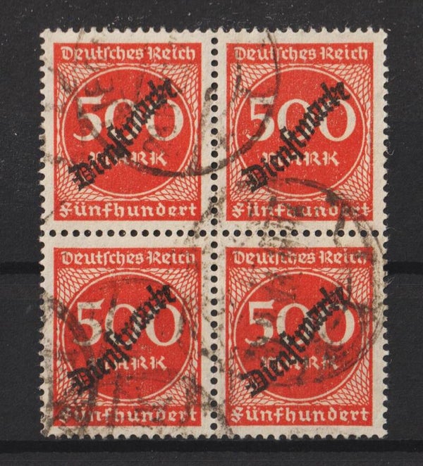 D 81 gestempelter 4er Block