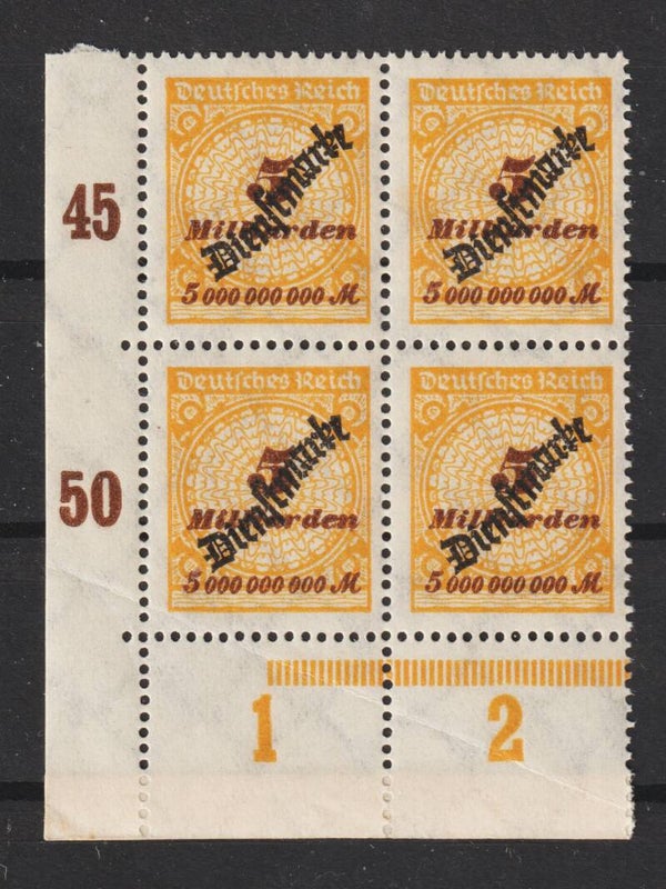 D 85 postfrische Bogenecke  (ad)