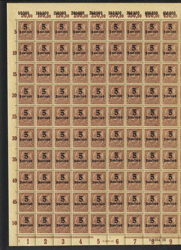 MiNr. D 89 ** Bogen, Platte 2, DZ Ahlert + Anlage