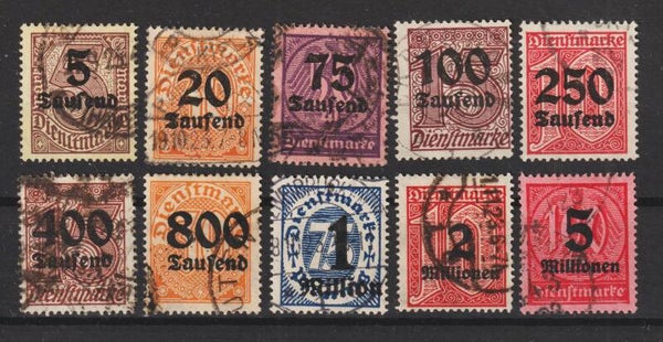 MiNr. D 89-98 gestempelt