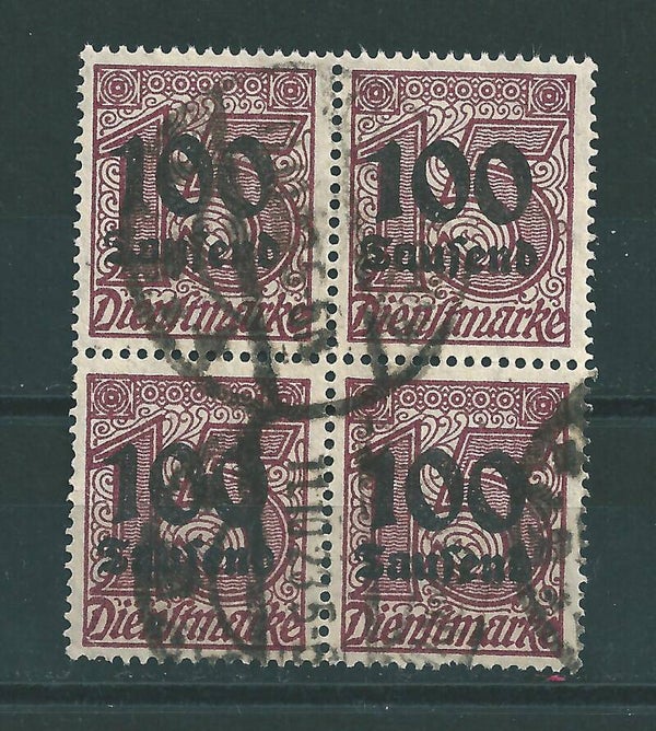 MiNr. D 92 gestempelter Viererblock