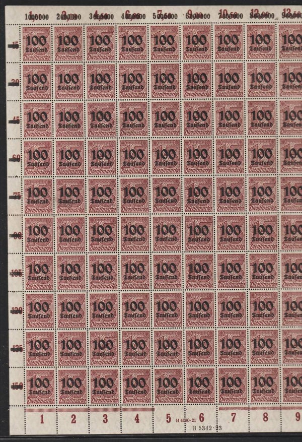 MiNr. D 92 dgz ** Bogen