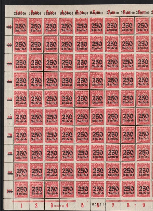 MiNr. D 93 dgz ** Bogen