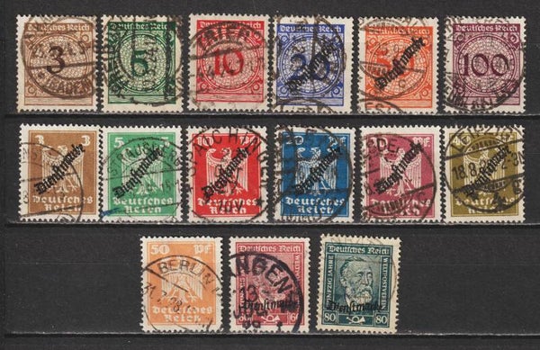 MiNr. D 99-104 + D 105-113 gestempelt