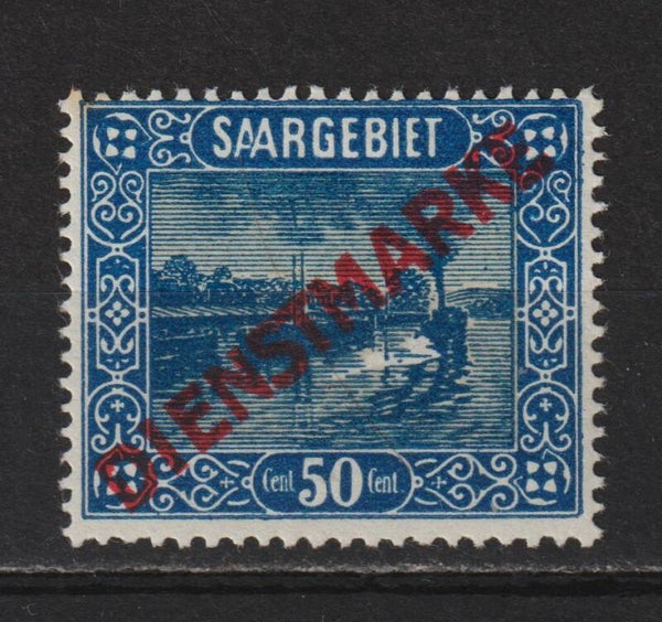 Saar MiNr. D 9 ungebraucht, Plattenfehler I