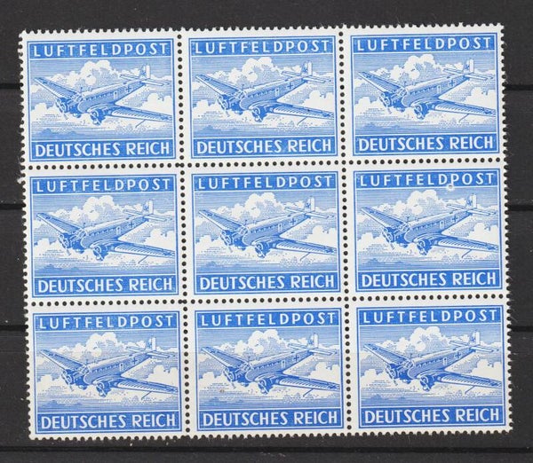 Feldpost MiNr. 1 A postfrischer Neunerblock