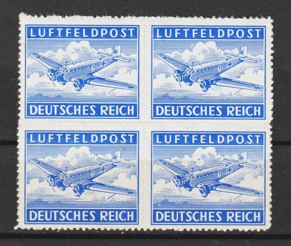 Feldpost MiNr. 1 B postfrischer Viererblock