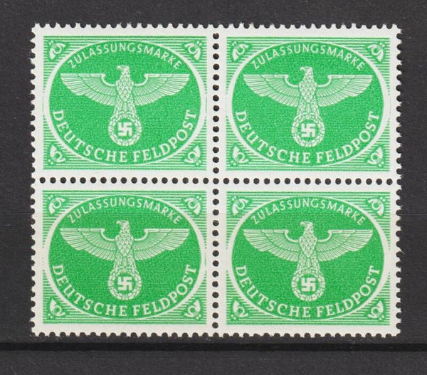 Feldpost MiNr. 4 postfrischer Viererblock