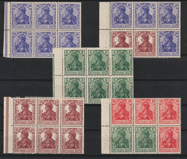 HBl. 2 IIA, 24 A, 25 A, 26 B, 27 A postfrisch **