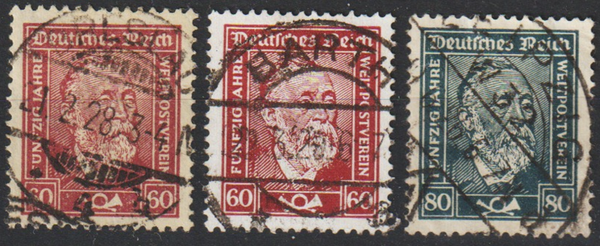 MiNr. 362 x/y, 363 gestempelt (hs)