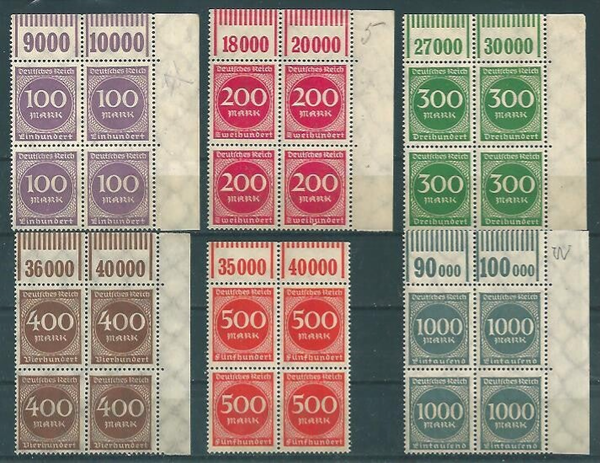 Minr. 268-273 ** Oberrand Bogenecken