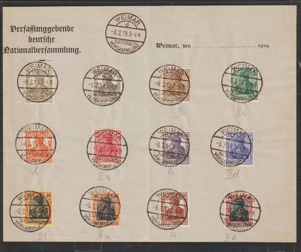 Gedenkblatt Nationalversammlung Weimar