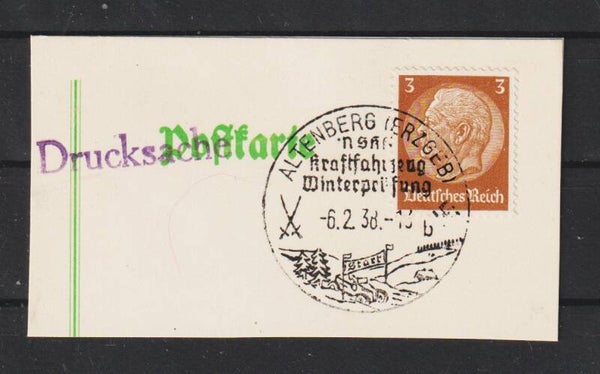 SST: ALTENBERG (ERZGEB) 6.2.38 "NSKK Kraftfahrzeug Winterprüfung"  (as45)