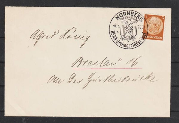 Drucksache NÜRNBERG 6.9.1937  "NSKK Zeltlager Mögeldorf"  (as45)