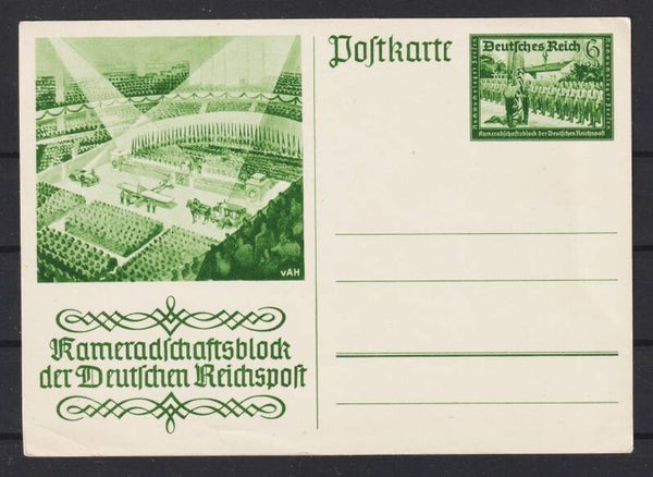 Ganzsache Karte P 292 "Kameradschaftsblock der Deutschen Reichspost"