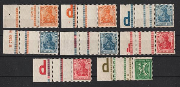 MiNr. RL 1, 2, 3, 4, 5, 6, 7, 14 postfrisch **