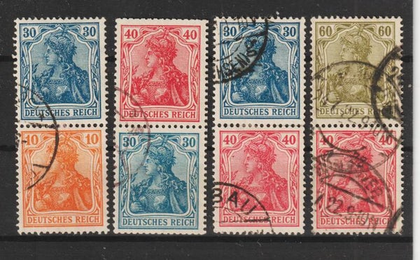 MiNr. S 17, 19, 21, 25 gestempelt