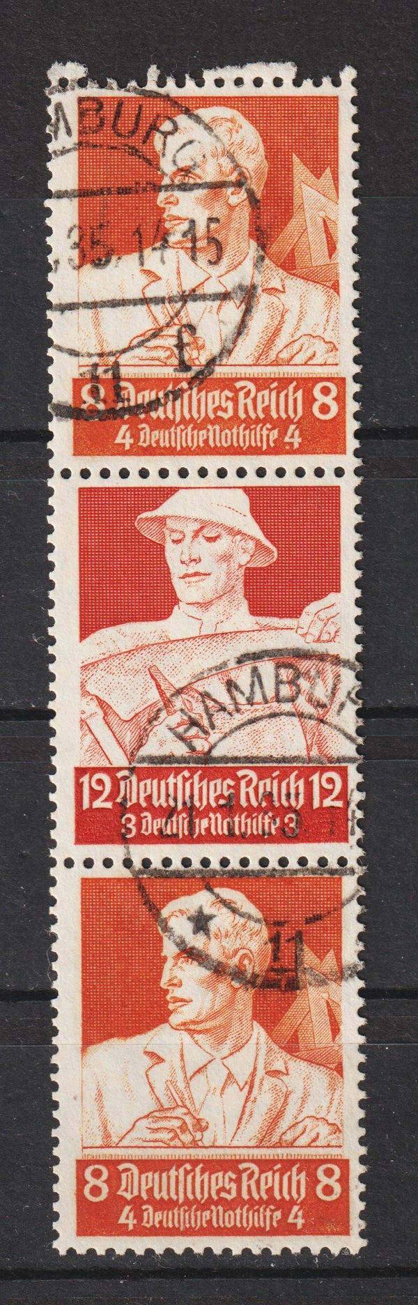 MiNr. 560 + 561, Zusammendruck S 228 gestempelt