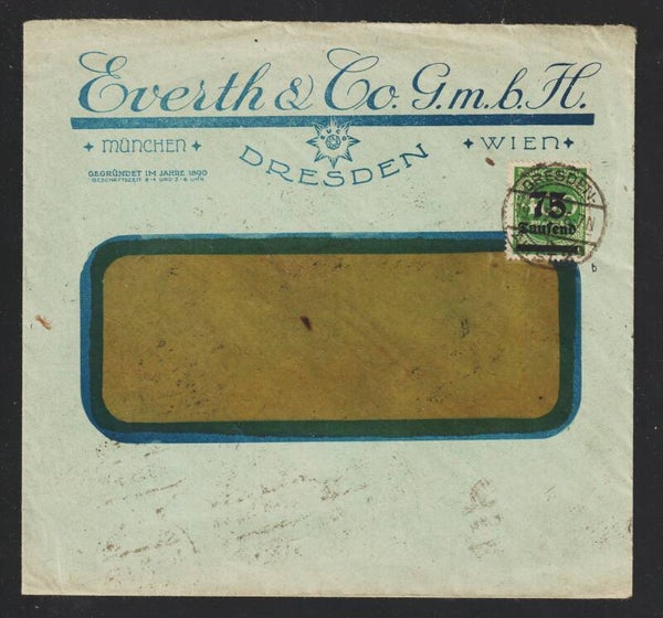 MiNr. 287 b portogerechte EF, Everth & Co. GmbH, Dresden, geprüft    (s23009)