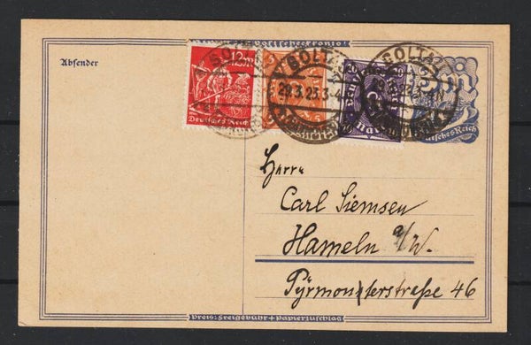 Ganzsache P 150 SOLTAU 29.3.23 (s23063)