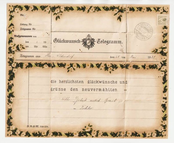 Glückwunsch Telegram vom 28.MAI 21  (s23104)