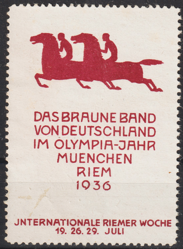 Vignette, Reklamemarke "Das Braune Band München 1936"  (s23120)