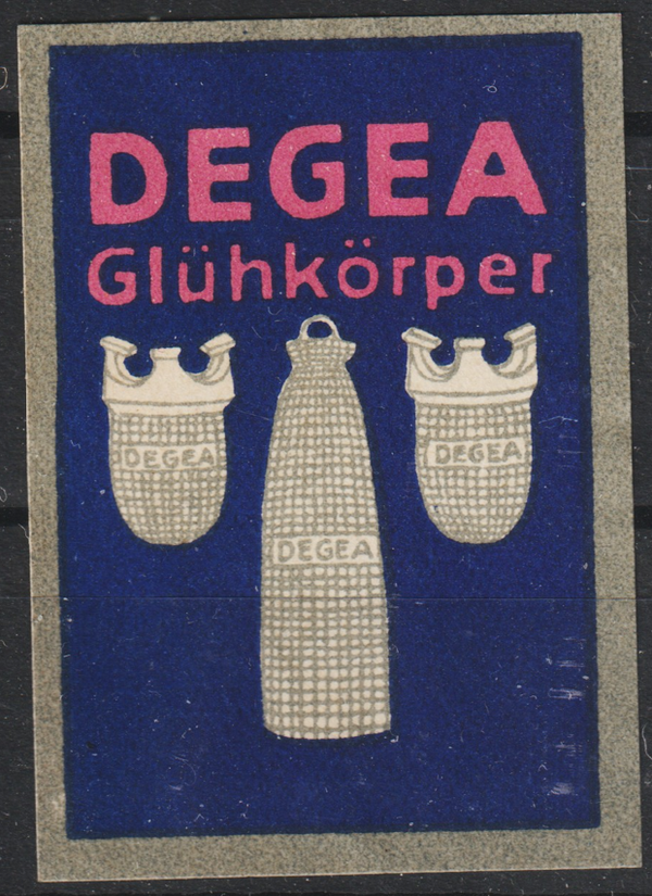 Vignette, Reklamemarke "DEGEA Glühkörper"  (s23120)