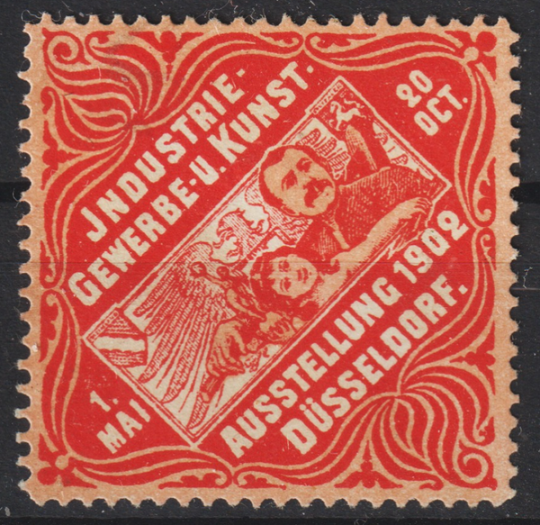 Vignette, Reklamemarke "Industrie-Gewerbe-Kunst-Ausstellung Düsseldorf 1902"  (s23120)