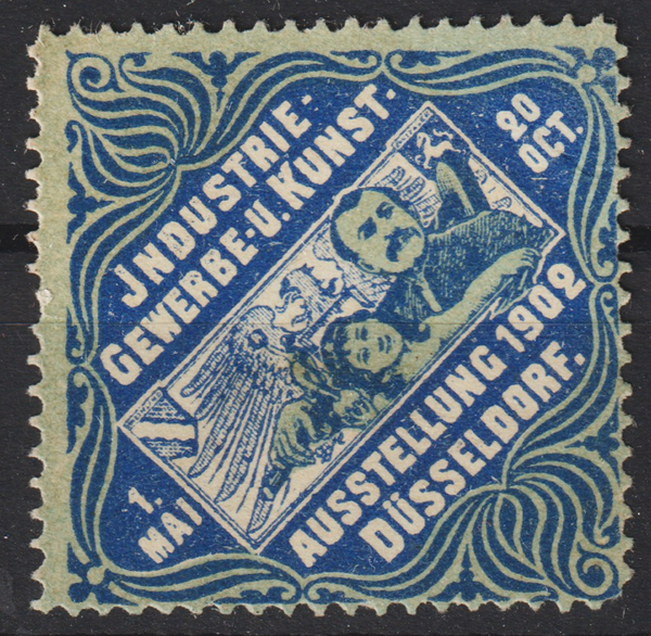 Vignette, Reklamemarke "Industrie-Gewerbe-Kunst-Ausstellung Düsseldorf 1902"  (s23120)