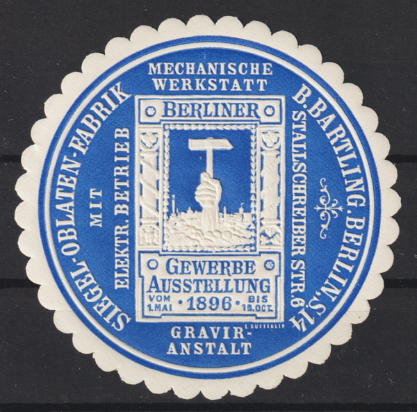 Vignette, Reklamemarke "Berliner Gewerbeausstellung 1896"  (s23120)