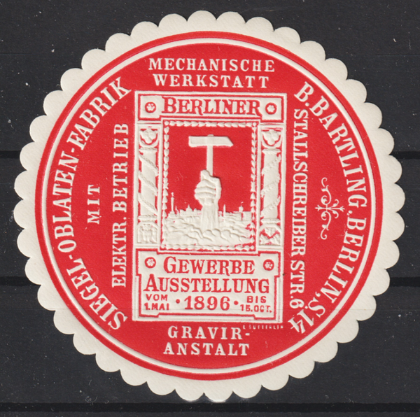 Vignette, Reklamemarke "Berliner Gewerbeausstellung 1896"  (s23120)