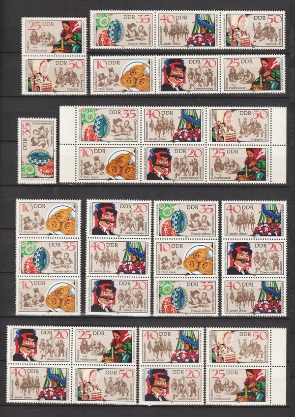 ZD aus MiNr. 2716-2721 Sorbische Trachten postfrisch **  (s23162)