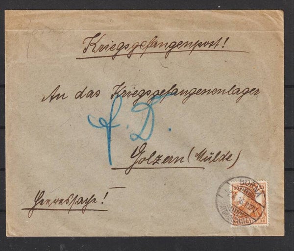 Kriegsgefangenenpost, Kriegsgefangenenlager Golzern (s24005)