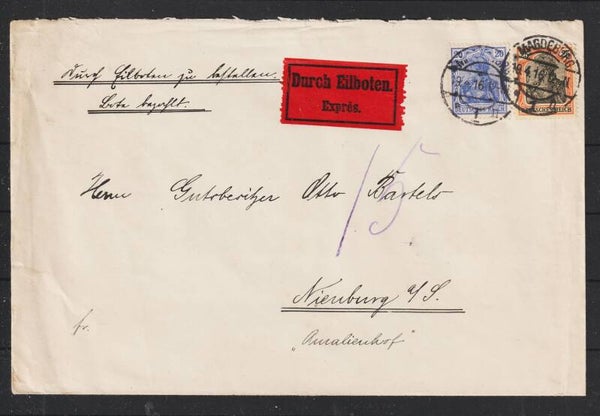 Durch Eilboten Express, MAGDEBURG 10.4.16  (s24010)