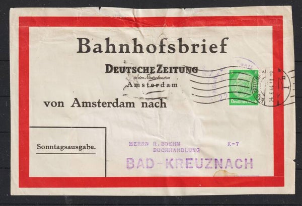 Bahnhofsbrief, BAD KREUZNACH 24.6.44   (s24018)